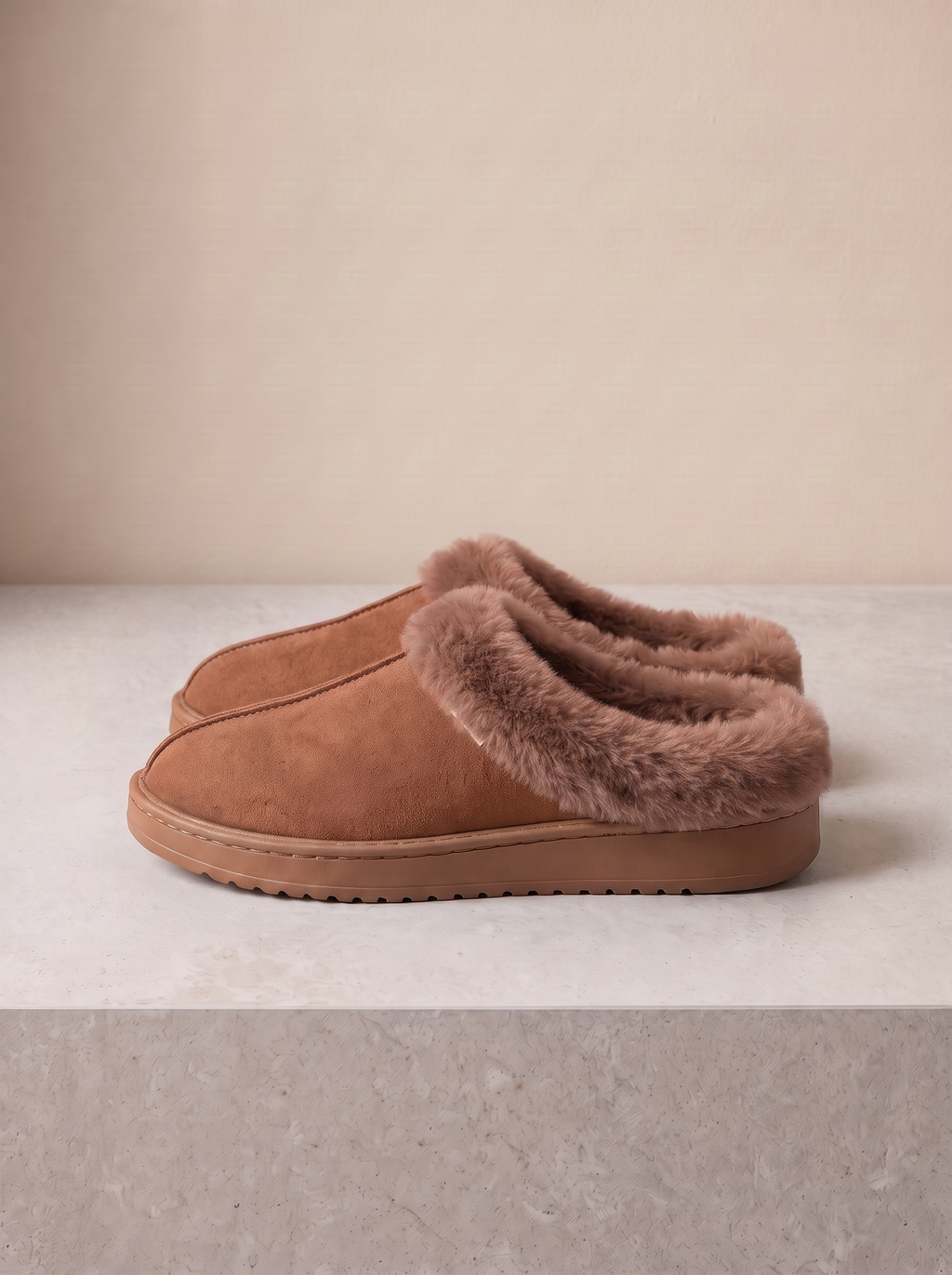 Dames Pantoffels met Corduroy Afwerking