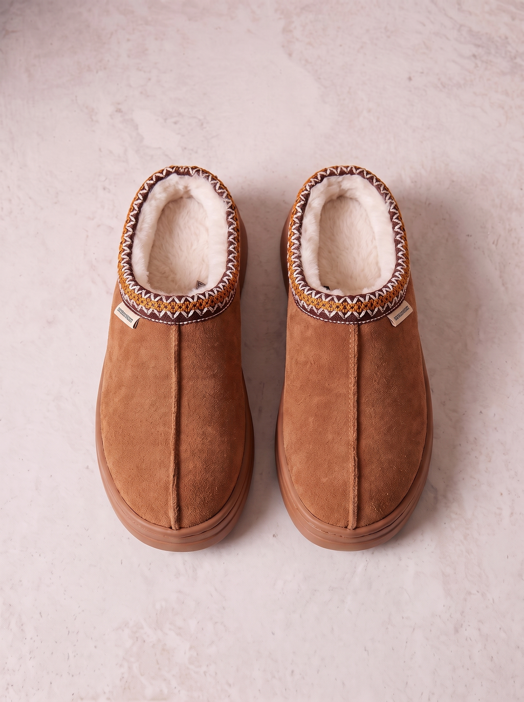 Dames Gevoerde Pantoffels met Corduroy Afwerking