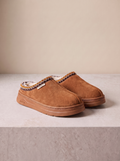 Dames Gevoerde Pantoffels met Corduroy Afwerking