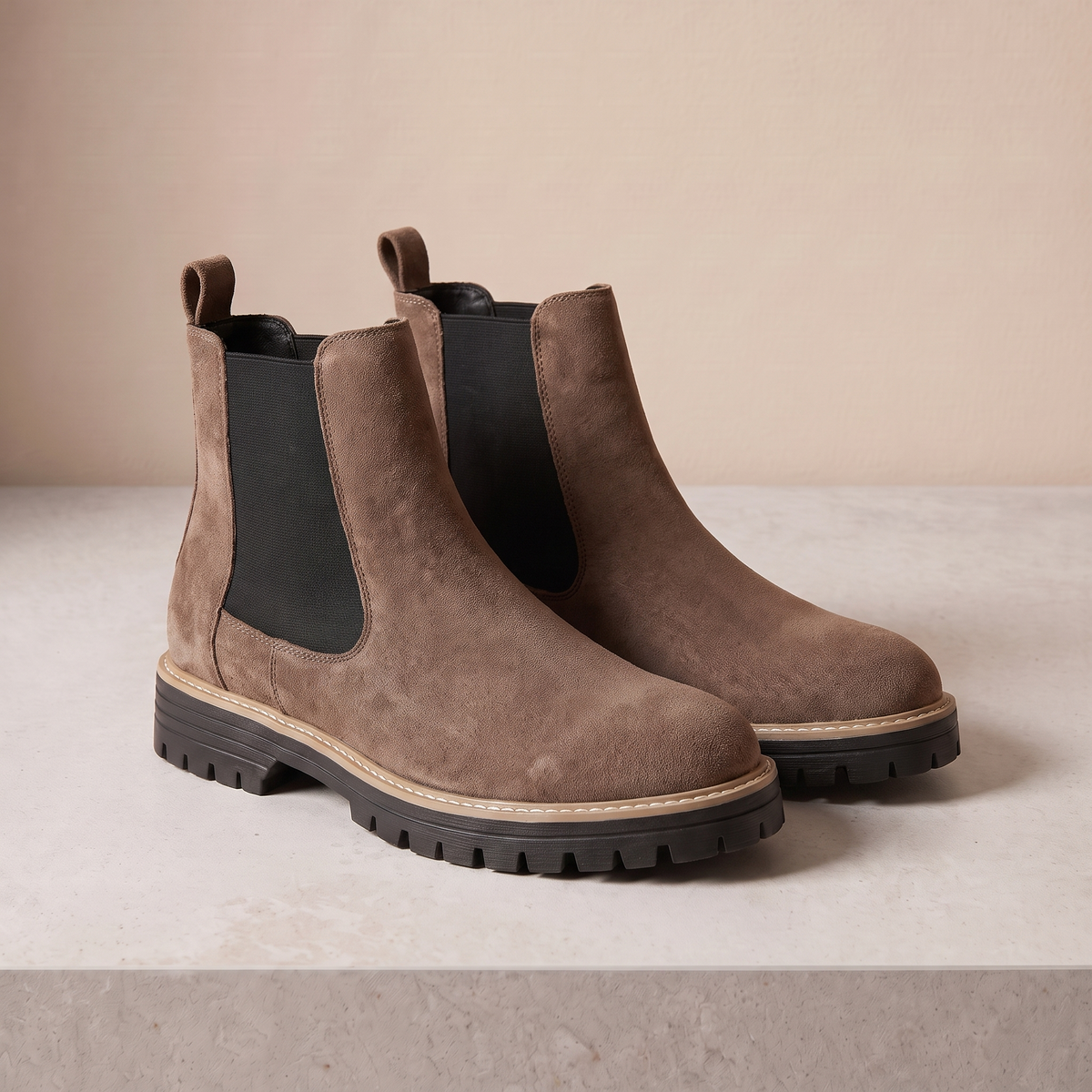 Dames Luxe Chelsea Boots met Elastische Zijpanelen