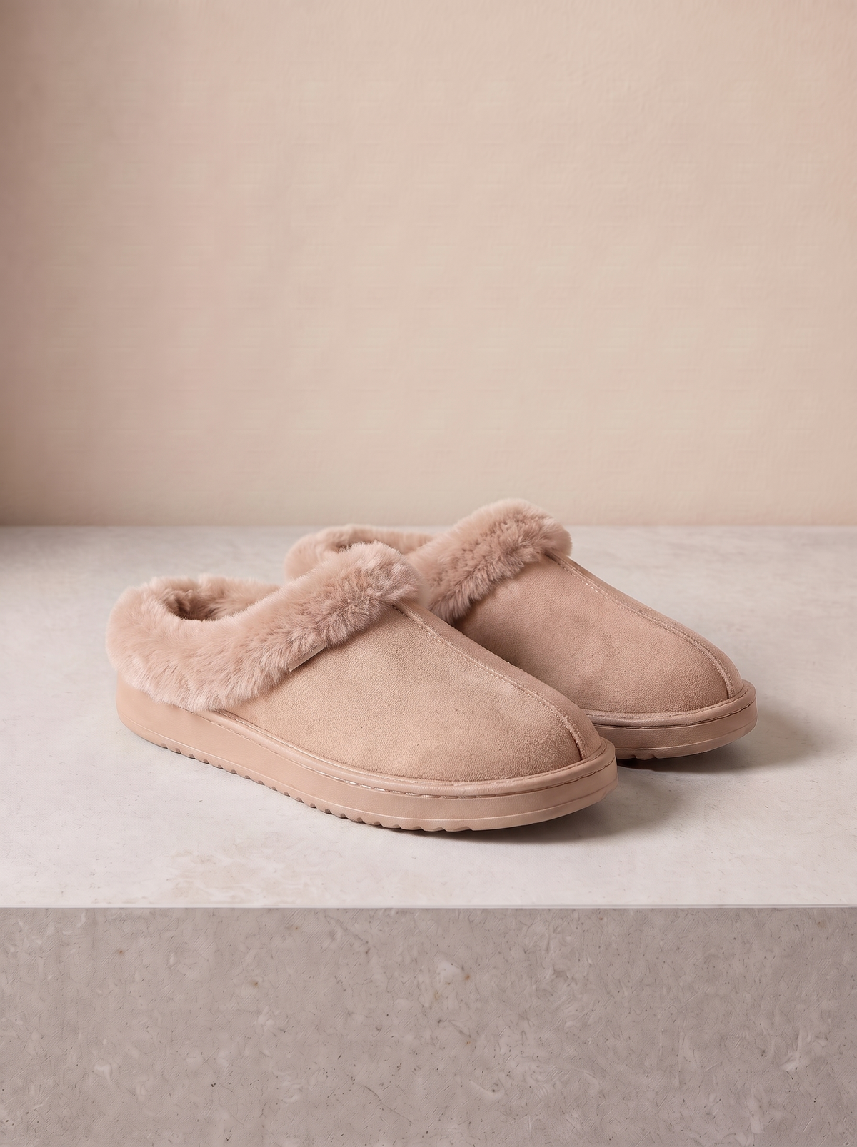 Dames Pantoffels met Corduroy Afwerking