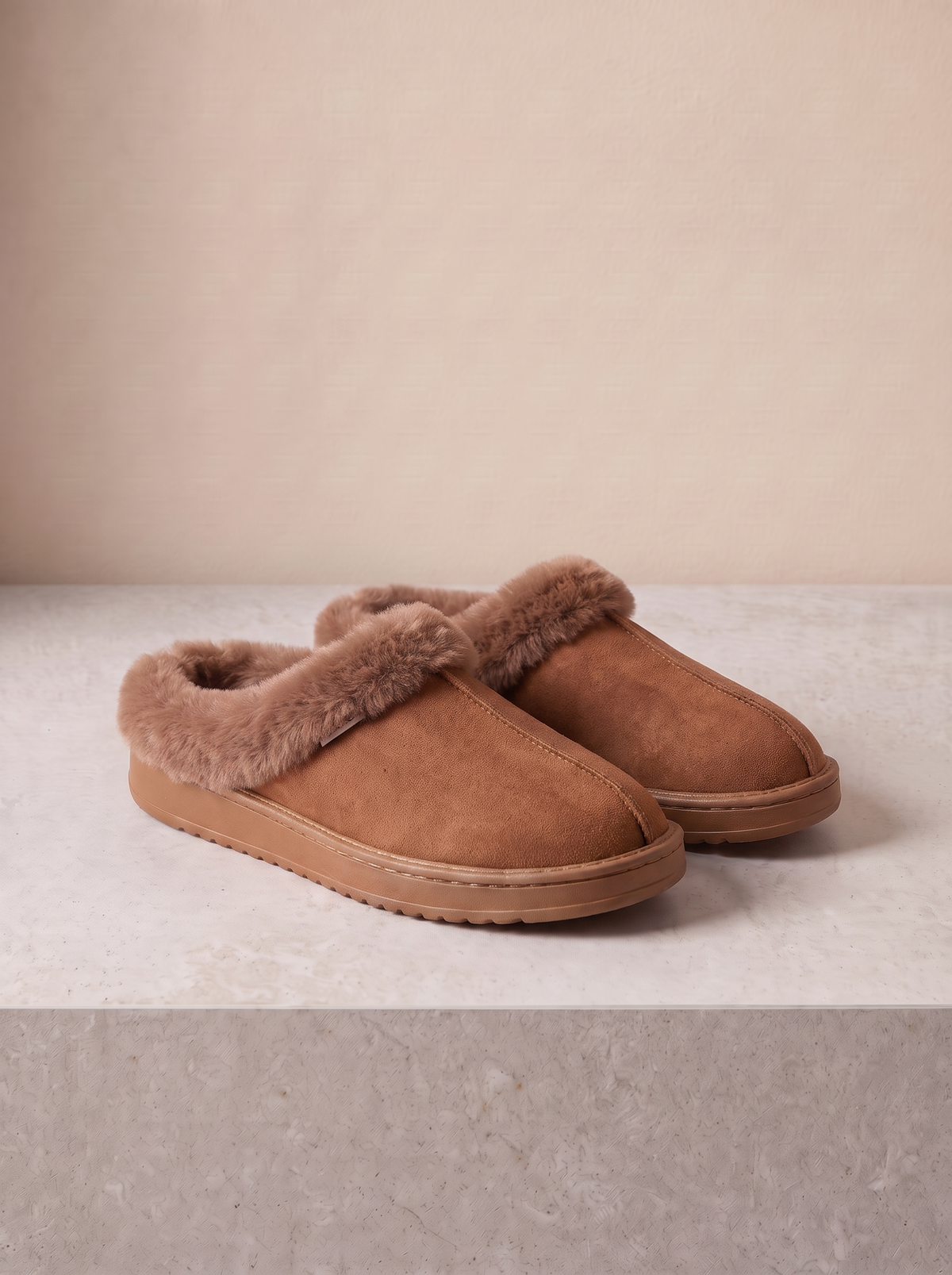 Dames Pantoffels met Corduroy Afwerking
