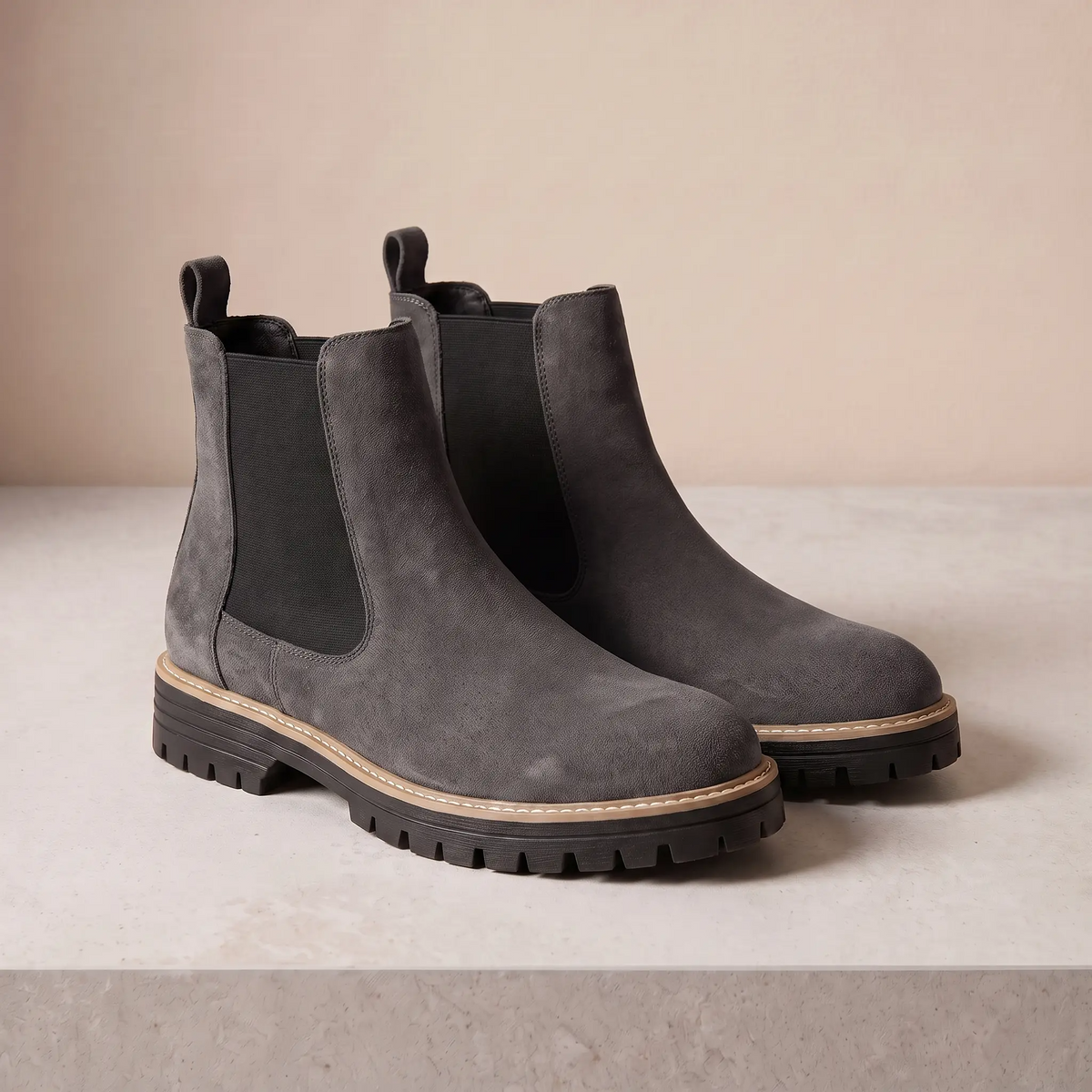 Dames Luxe Chelsea Boots met Elastische Zijpanelen