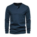Henley Shirt voor Heren met Knoopsluiting en Lange Mouwen