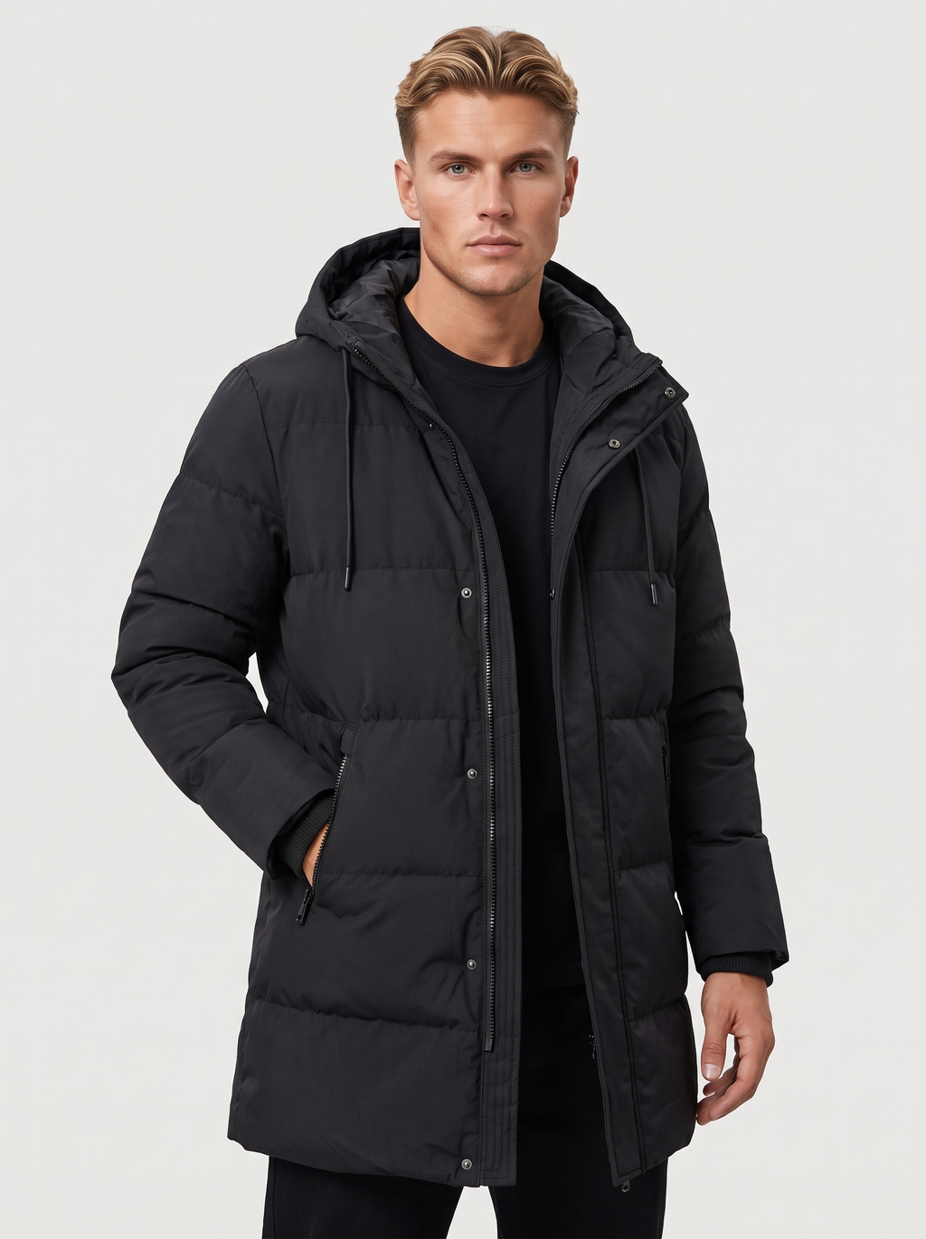 Heren Gewatteerde Parka Winterjas